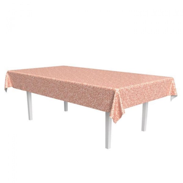 Rose Gold Sequin Pattern Party Tablecloth - 2.75m X 1.37m