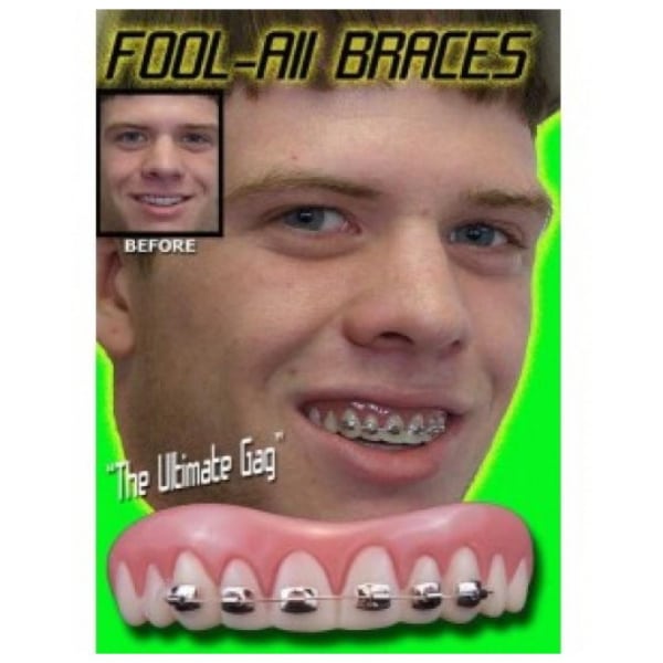 Billy Bob Fake Teeth With Braces - includes Fixer