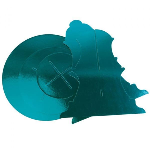 Turquoise Metallic Card Cupcake stand - 34cm