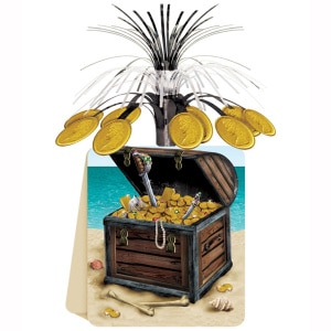 Pirates Treasure Chest Table Centrepiece Decoration - 33cm