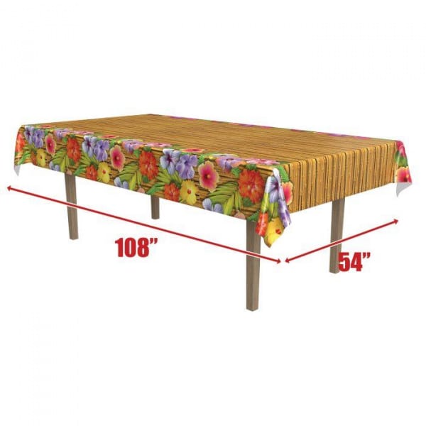 Hawaiian Luau Party Tablecloth - 2.75m X 1.37m