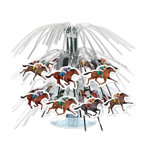Race Night Race Horse Foil Cascade Table Decoration - 19cm