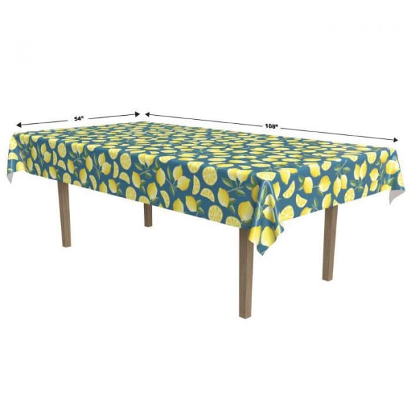 Lemon Fruits Summer Party Tablecloth - 2.75m X 1.37m