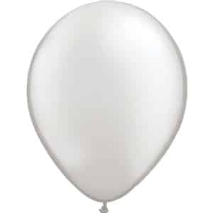 Silver Metallic Deluxe Party Balloons - 30cm
