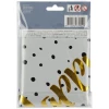 Happy Birthday! Gold & Black Dots Foil Balloon - 45cm