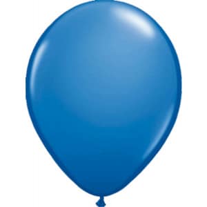 Blue Metallic Deluxe Party Balloons - 30cm