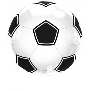 Football Foil Balloon Black & White - 43cm
