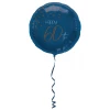 60th Birthday Elegant True Blue Foil Party Balloons - 45cm