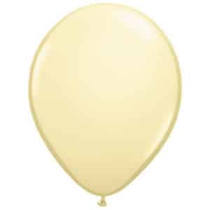 Ivory White Metallic Deluxe Party Balloons - 30cm