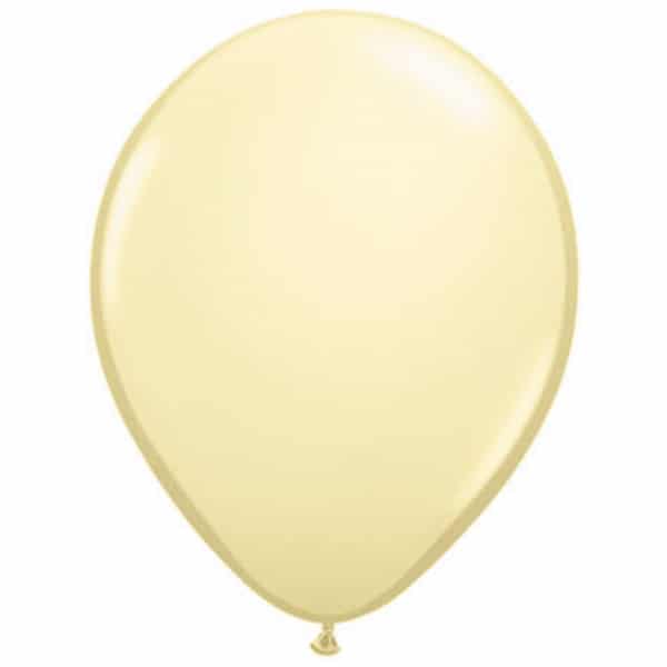 Ivory White Metallic Deluxe Party Balloons - 30cm