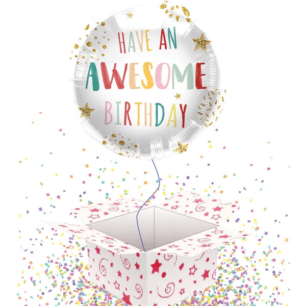 'Have An Awesome Birthday!' Foil Balloon - 45cm