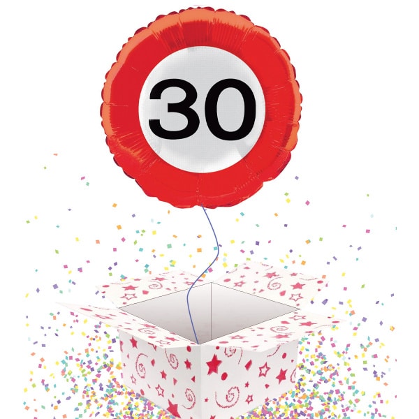 18th Birthday Traffic Sign Foil Balloon - 45cm