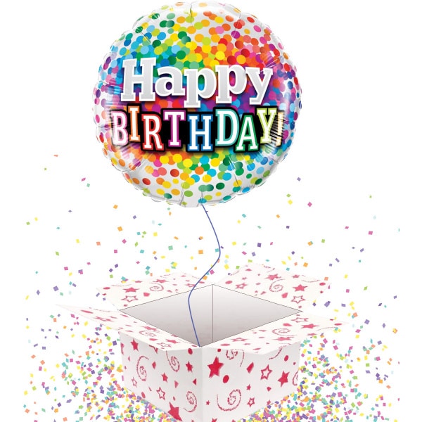 Happy Birthday Foil Balloon Confetti Explosion - 46cm