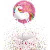 'Happy Birthday' Pink Unicorn Foil Balloon - 45cm
