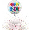 Happy Birthday Colourful Polka Dot Foil Balloon - 45cm