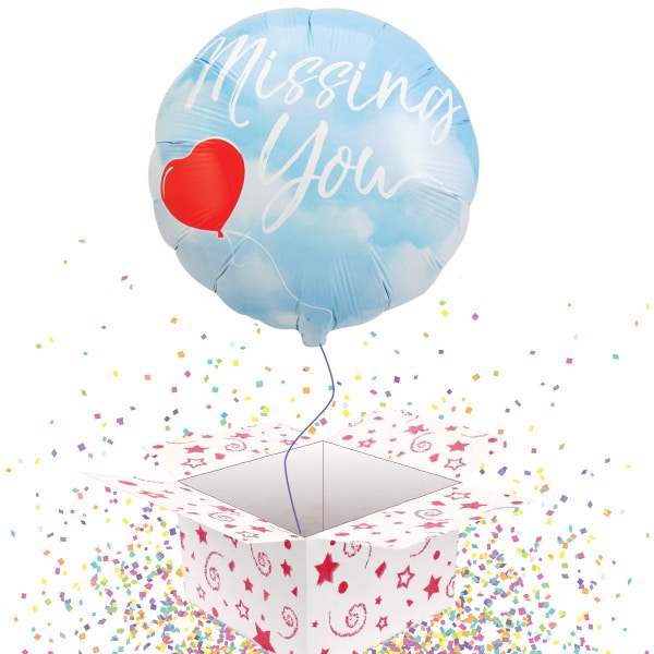 Missing You Blue Foil Balloon - 45cm