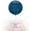 60th Birthday Elegant True Blue Foil Party Balloons - 45cm