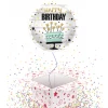 Birthday Cake & Stars Foil Balloon - 45cm