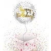 Happy Birthday! Gold & Black Dots Foil Balloon - 45cm