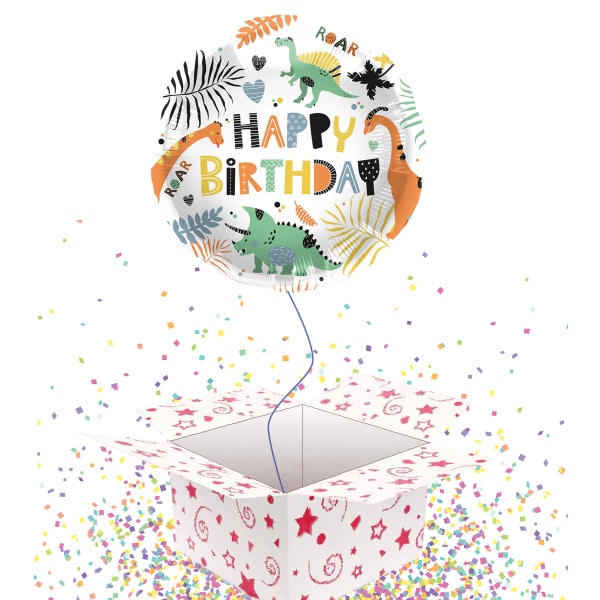 Happy Birthday Dino Roars Foil Balloon - 45cm
