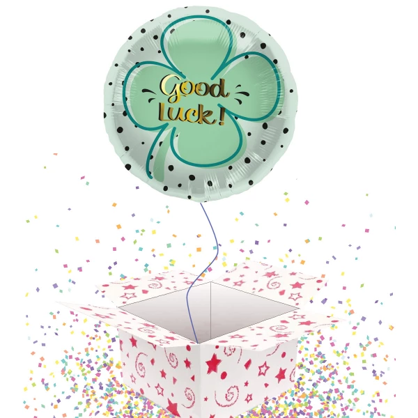 Good Luck Clover Foil Balloon - 45cm