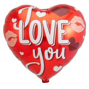 Valentines' 'I Love You' Heart-Shaped Foil Balloon - 45cm