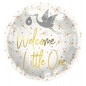 New Baby 'Welcome Little One' Stork Foil Balloon - 45cm