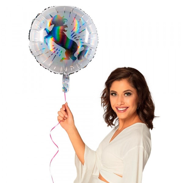 Magical Holographic Unicorn Foil Balloon - 45cm