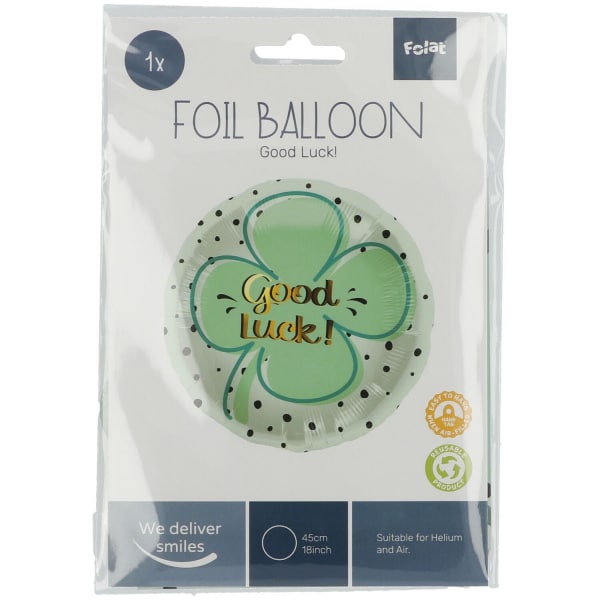 Good Luck Clover Foil Balloon - 45cm