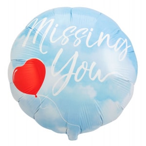 Missing You Blue Foil Balloon - 45cm