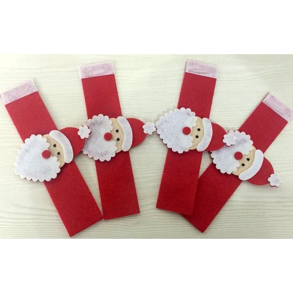 4 X Santa Face Napkin Rings