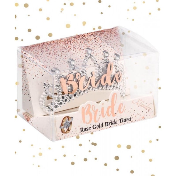 "Bride" Hen Party Silver & Rose Gold Tiara