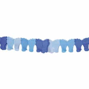 Blue Baby Feet Paper Garland - 6m