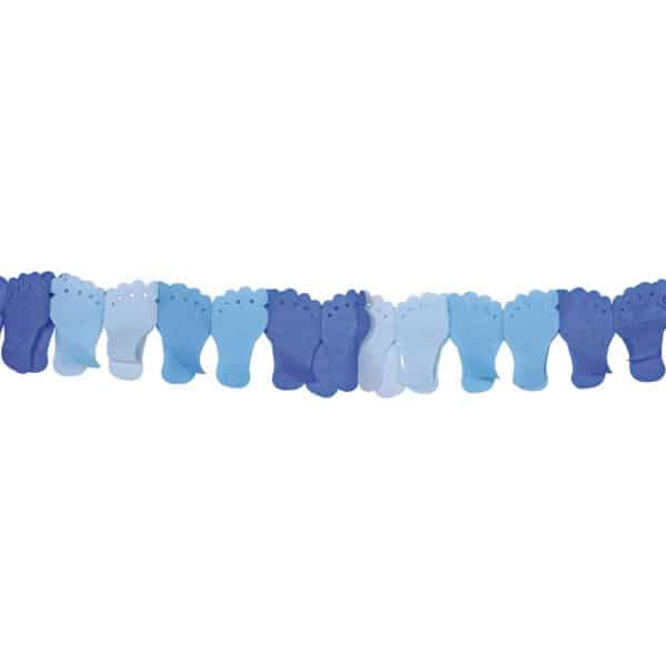 Blue Baby Feet Paper Garland - 6m