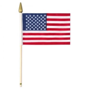 12 X Mini USA American Flags - 26cm