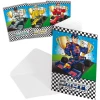 8 X Formula Racing Party Invitations
