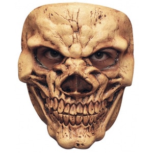 Brown Skull Latex Horror Face Mask