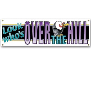 Birthday "Over the Hill" Banner - 1.6m x 53cm