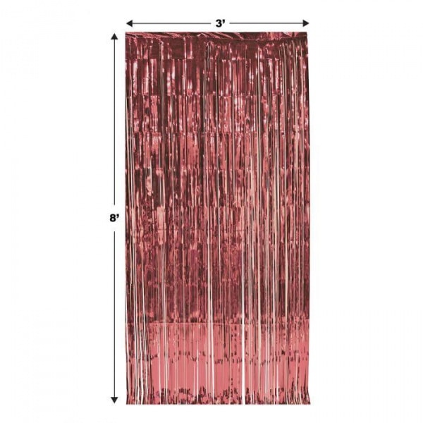 Rose Gold Foil Shimmer Curtain - 2.4m x 91cm