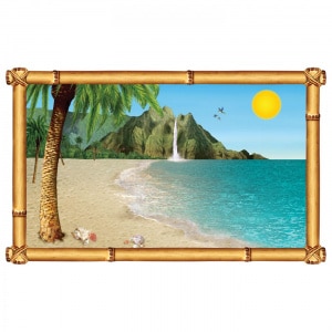 Tropical Beach Insta-Mural Scene Setter - 1.5m x 1.8m