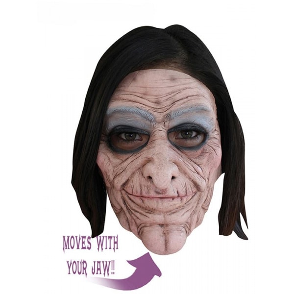 Old Lady 2 Piece Latex Chraracter Face Mask