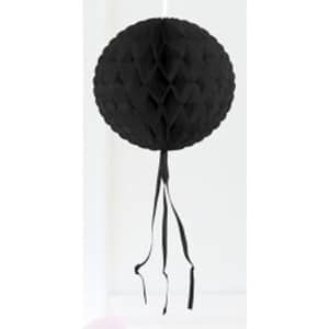 Black Honeycomb Ball Hanging Decoration - 30cm