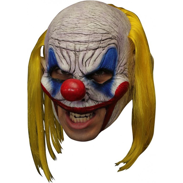 Evil Clown Deluxe Chinless Latex Horror Mask | Halloween Party ...