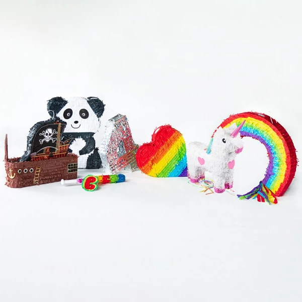 White & Pink Unicorn Pinata - 47cm x 39cm