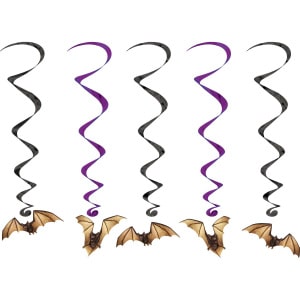 5 X Bat Hanging Whirls