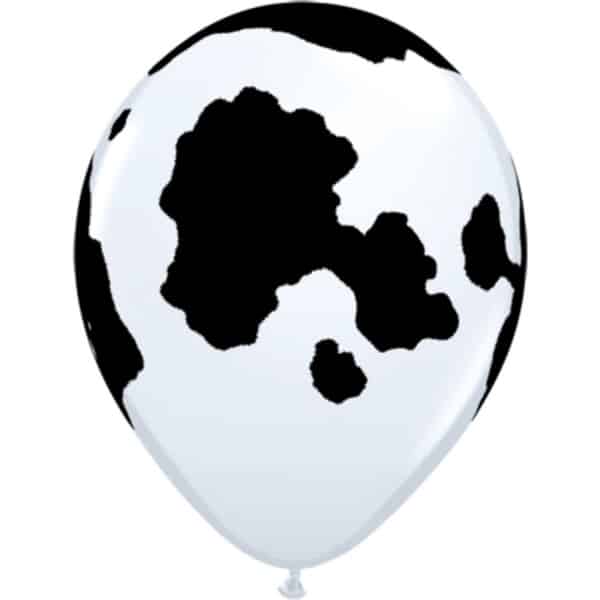 25 X Cow Print Deluxe Party Balloons - 28cm