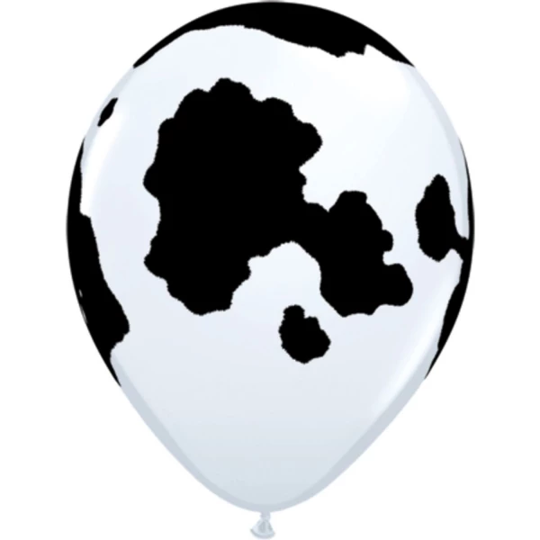 25 X Cow Print Deluxe Party Balloons - 28cm