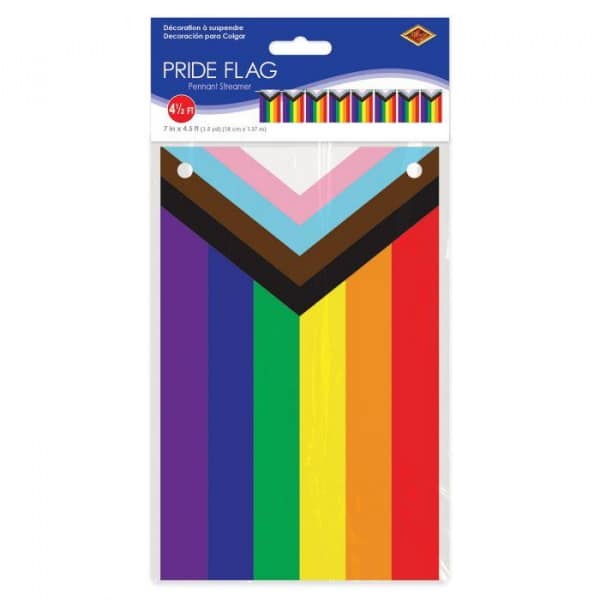 Progress Pride Rainbow Flag Bunting - 1.35m