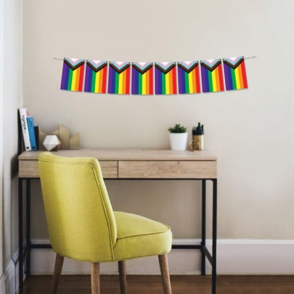 Progress Pride Rainbow Flag Bunting - 1.35m