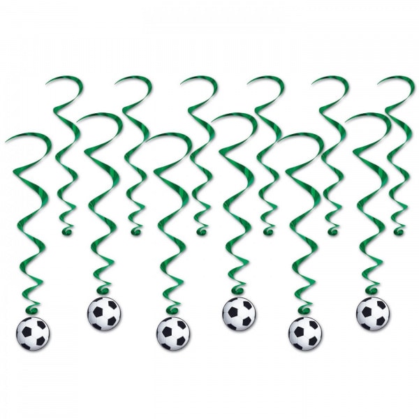 12 X Football Hanging Whirls